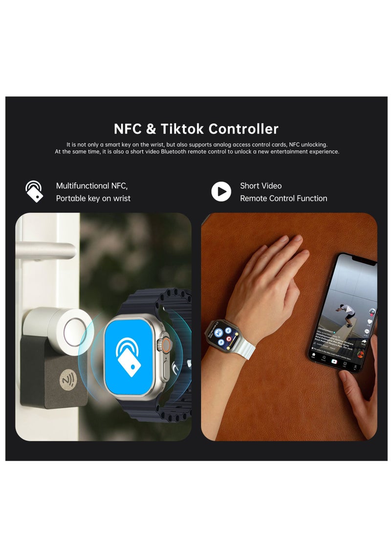 AROAQ - W800 Ultra Ultimate Smart Watch  2.05 Inch Screen Display 380mAh Battery AI Assistance Bluetooth Wireless Charging Smart Watch - Image 1