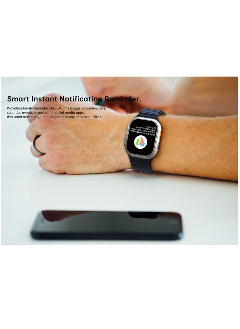 AROAQ - W800 Ultra Ultimate Smart Watch  2.05 Inch Screen Display 380mAh Battery AI Assistance Bluetooth Wireless Charging Smart Watch - Image 1