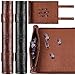 Civaner Dice Mat Tray Rolling Mat with Zipper PU Leather Folding Scroll Dice Bag Holder Table Christmas Game AccessoriesBrown Black2 Pieces - Image 3
