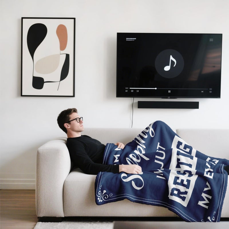 Kituzol Funny Birthday Gift for Men, Father's Day Dad Gifts, 70th Gift for Men, I'm Not Sleeping, I'm Just Resting My Eyes, Retirement Present for Grandpa, Dad Husband Blanket, Nap Blanket (50" x 60") - Image 2