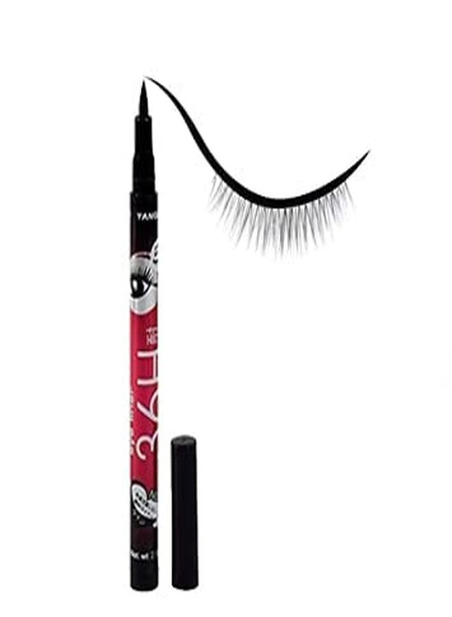 Calitate24 Eyeliner Pen Waterproof Black Liner Sketch Pen for Eye Makeup Liquid Long Lasting & Extra Shine (Pack of 2) Glossy Finish - Image 3