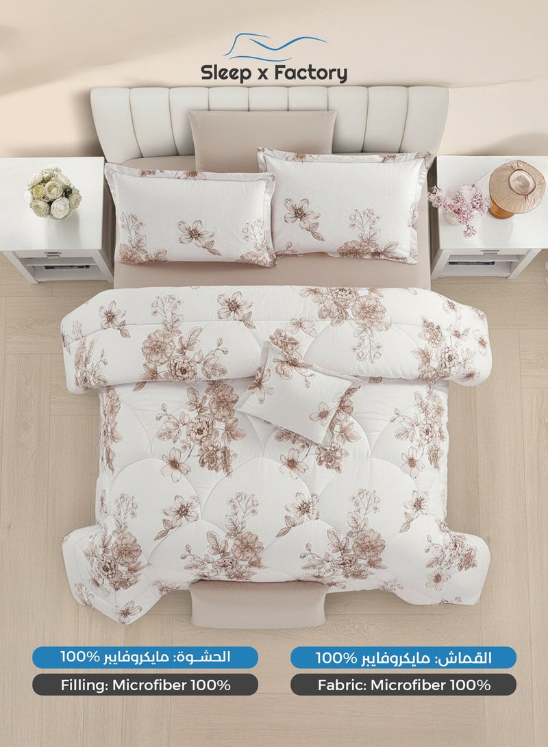 سليب × فاكتوري طقم مفرش سرير 7 قطع مايكروفايبر فاخر – يناسب سرير كينج مقاس 200×200 سم - Image 3