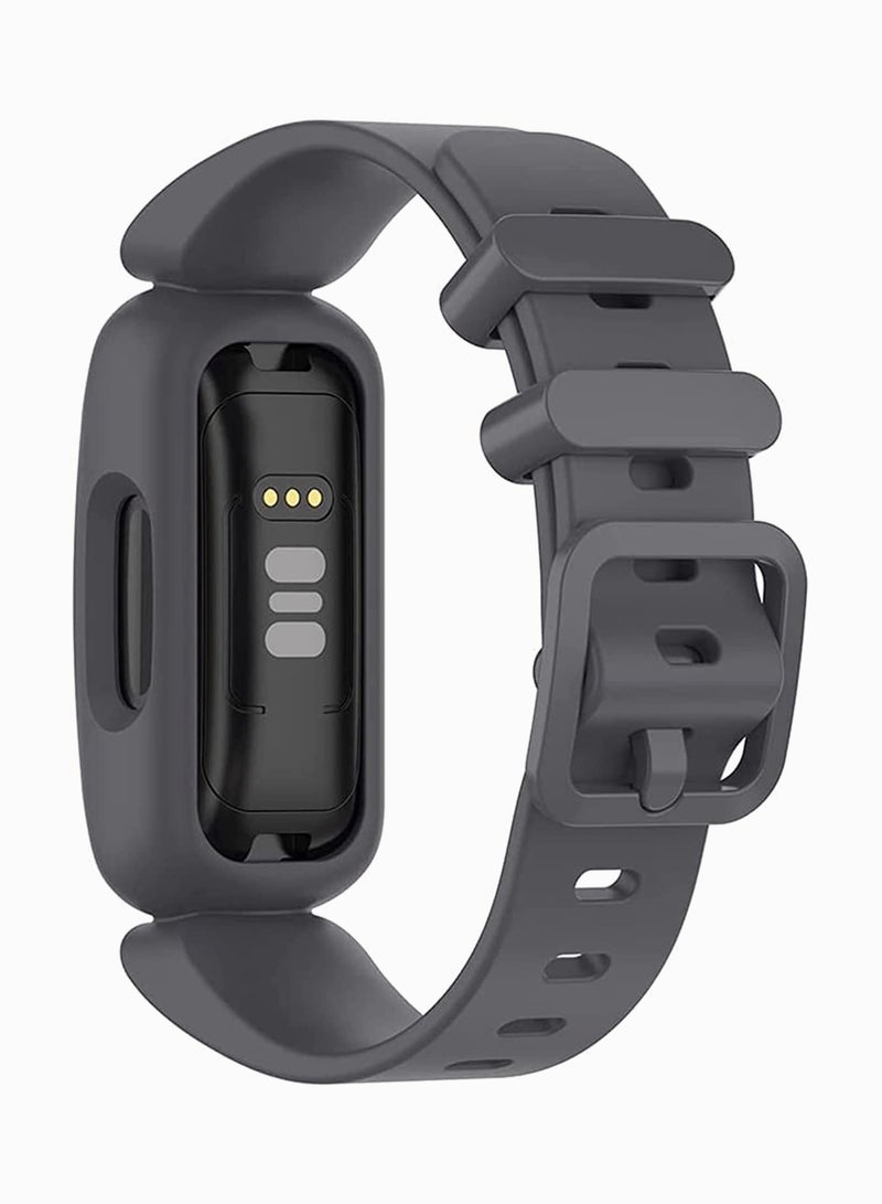Fit For Fitbit Ace Bands Kids Replacement Silicone Colorful Rubber Adjustable Sports Accessories Activity Tracker 6 Darkblue Darkgray Black - Image 3
