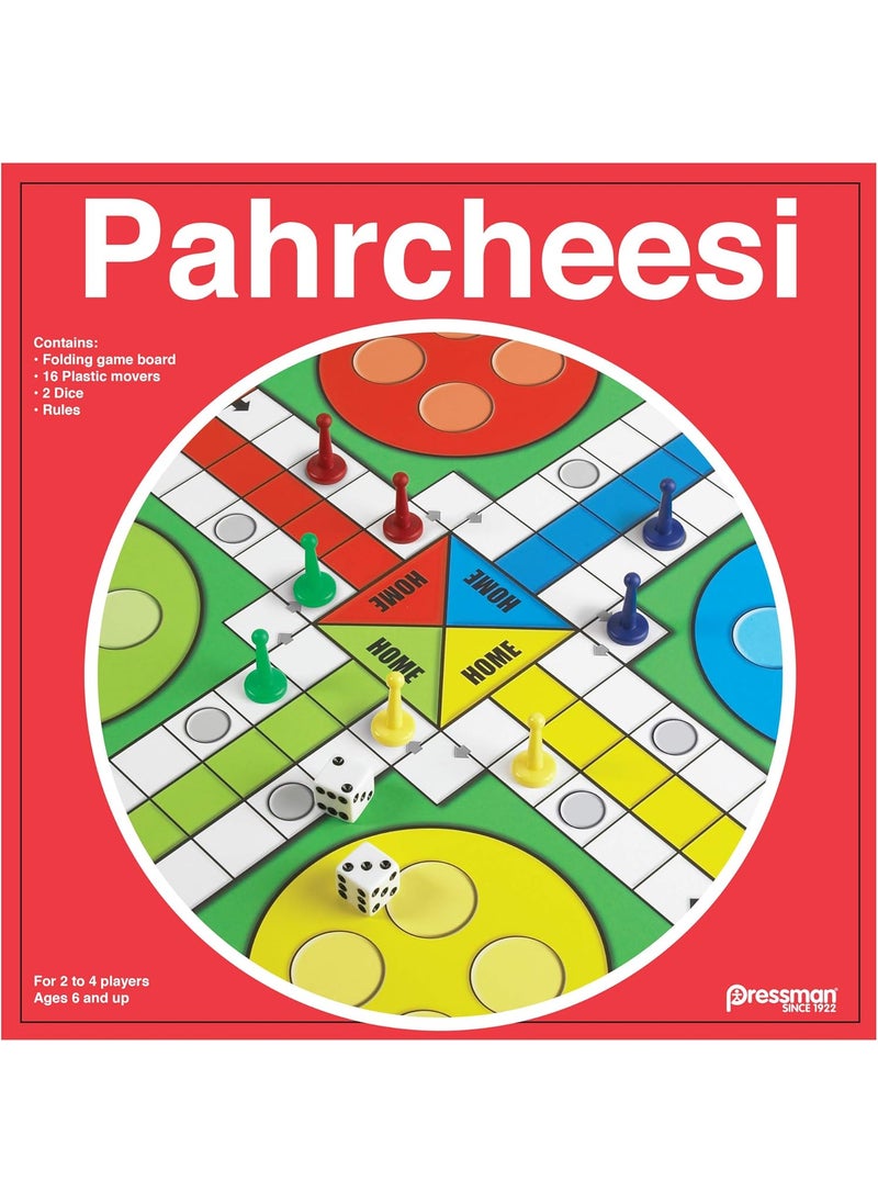 Pressman Pressman Toy Pahrcheesi in Box Red Pahrchessi  - Image 1