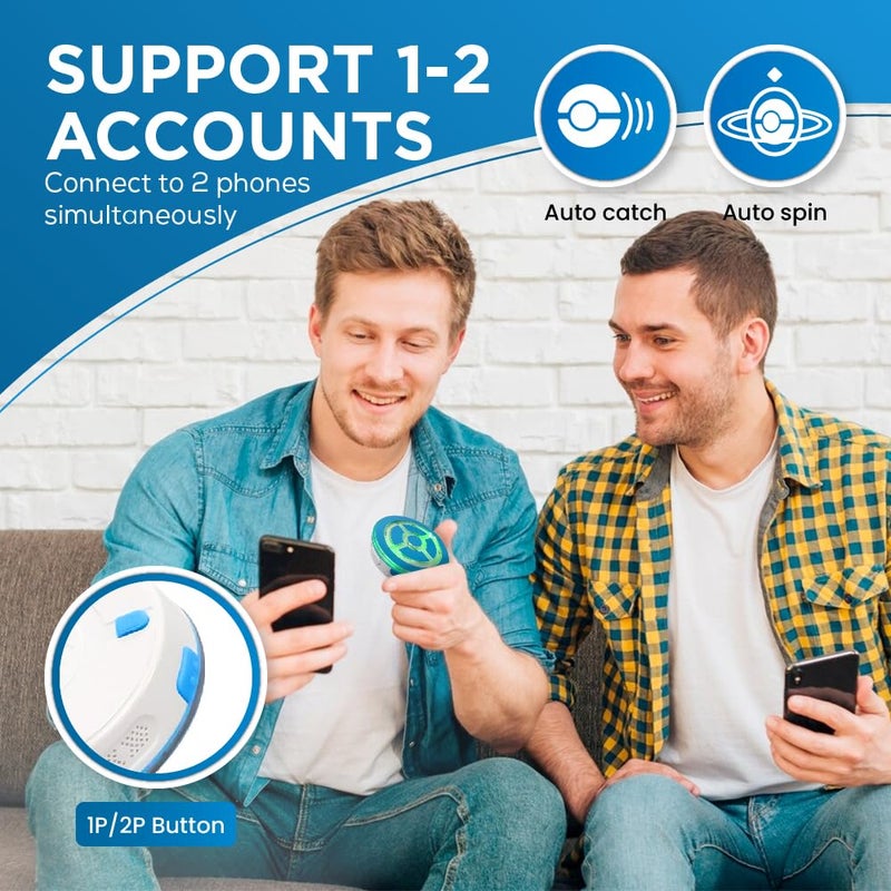 Megacom DuoMon3 PRO Unique Auto-Reconnection Hourly, 1P/2P dual accounts Pocket Auto Catcher, IPX7 waterproof, Type-C & wireless charging pad rechargeable, with APP-adjustable lights, vibration, and sound.(Blue) - Image 4