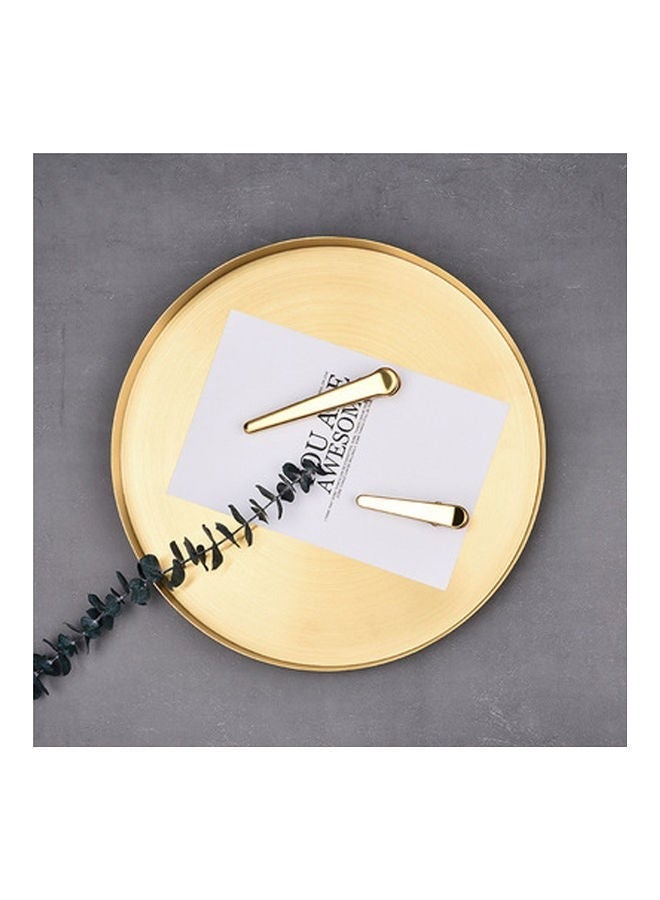 كابتن تيك صينية مستديرة من الستانلس ستيل بتصميم أوروبي، باللون الذهبي ذهبي 30سم - Image 3