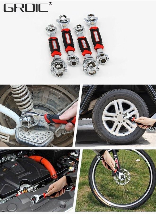 GROIC - Universal Wrench 52 In 1 Socket, Works with Spline Bolts, 4-12-Point,Torx,Socket Multifunction Tool with 360 Degree Rotating Head,Spanner for Car Repair - Image 1