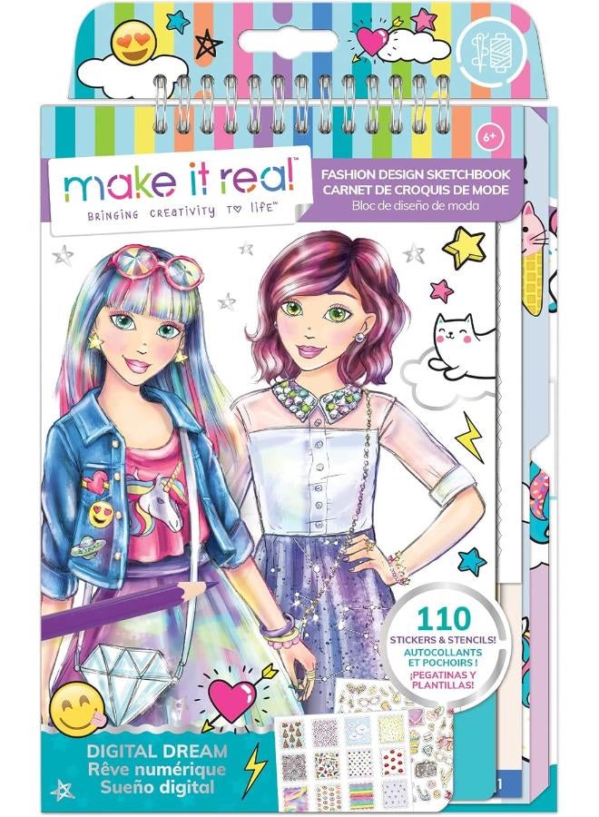 Make It Real Digital Dream Fashion Sketch Book - Image 2