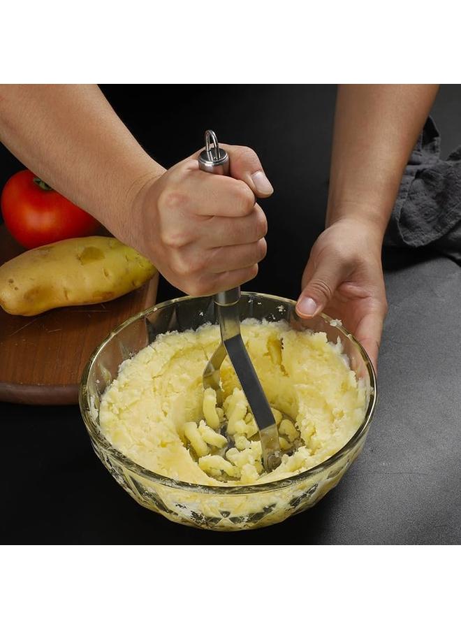 إي سي في في قطعة من البطاطس المهروسة المصنوعة من الفولاذ المقاوم للصدأ دليل هراسة الفواكه والخضروات مطحنة طعام المطبخ للأطفال أدوات صغيرة متطابقة - Image 4