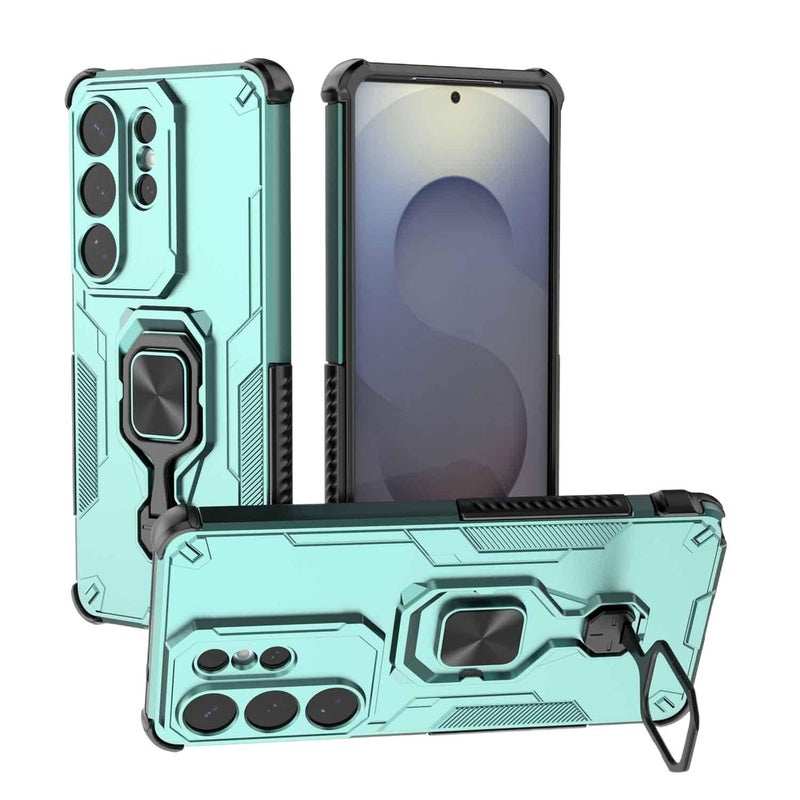 غطاء واقي بTPU + PC لـ Samsung Galaxy A56 باللون أخضر مغناطيسي بوظيفة حامل من مادة TPU مع حامل قابل للطي ومغناطيس قوي مع مقاوم للصدمات مع حماية من السقوط للعائلة أثناء التنقل - Image 4