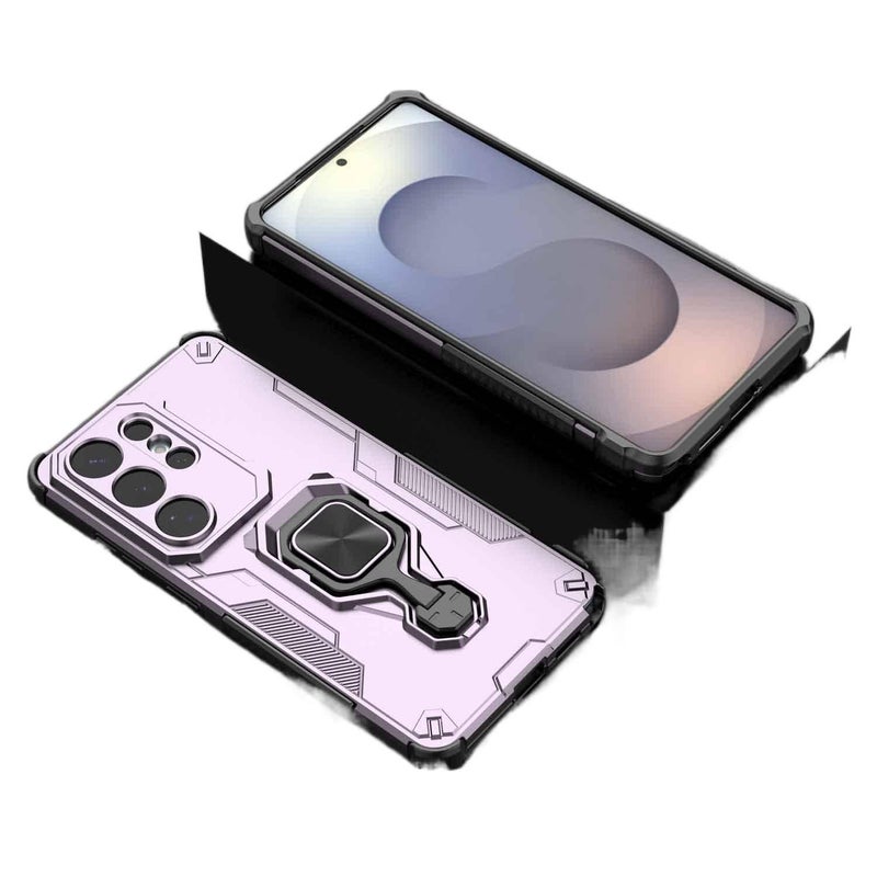 غطاء واقي بTPU + PC لـ Samsung Galaxy A56 باللون أخضر مغناطيسي بوظيفة حامل من مادة TPU مع حامل قابل للطي ومغناطيس قوي مع مقاوم للصدمات مع حماية من السقوط للعائلة أثناء التنقل - Image 5