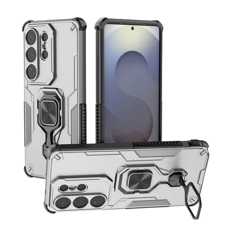 غطاء واقي بTPU + PC لـ Samsung Galaxy A56 باللون أخضر مغناطيسي بوظيفة حامل من مادة TPU مع حامل قابل للطي ومغناطيس قوي مع مقاوم للصدمات مع حماية من السقوط للعائلة أثناء التنقل - Image 3
