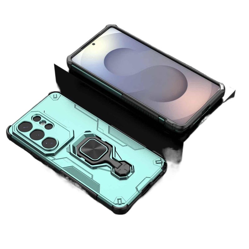 غطاء واقي بTPU + PC لـ Samsung Galaxy A56 باللون أخضر مغناطيسي بوظيفة حامل من مادة TPU مع حامل قابل للطي ومغناطيس قوي مع مقاوم للصدمات مع حماية من السقوط للعائلة أثناء التنقل - Image 1