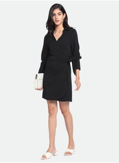 Dennis Lingo Elegant Black Dress for Women - Regular Fit, Chic  - Image 3