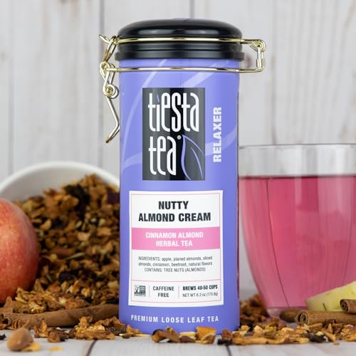 Tiesta Tea - Nutty Almond Cream, Premium Loose Leaf, Cinnamon Almond Herbal Tea Blend, Non-Caffeinated, Make Hot or Iced & Brews Up to 50 Cups, 6.2 Ounce Refillable Tin - Image 2