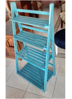 Generic M Furniture - wood stand decor 60cm blue green  - Image 2