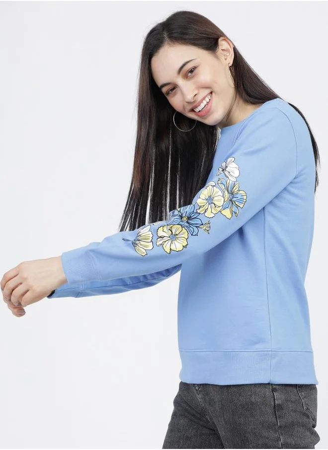 Tokyo Talkies Regular Fit Graphic Print Sweatshirt by Styli