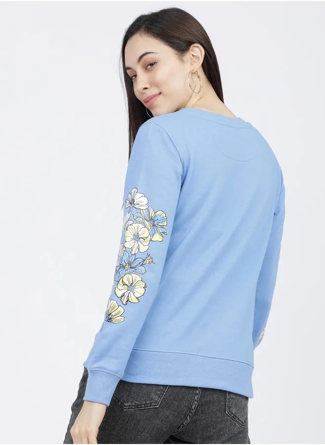 Tokyo Talkies Regular Fit Graphic Print Sweatshirt by Styli
