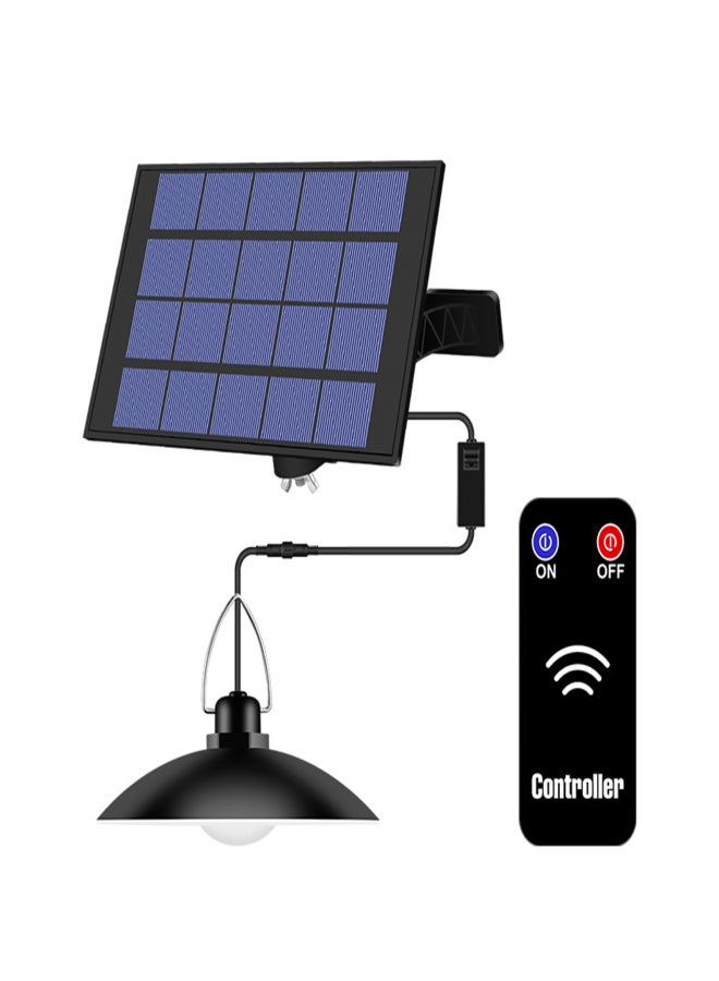 Solar Pendant Light Intelligent Light Control Energy Saving Outdoor Waterproof Home Garden Lighting (A type one pack one lamp remote control white light) - Image 1