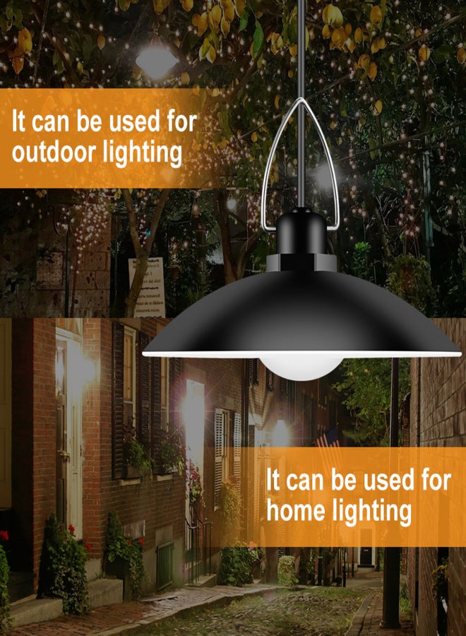 Solar Pendant Light Intelligent Light Control Energy Saving Outdoor Waterproof Home Garden Lighting (A type one pack one lamp remote control white light) - Image 2