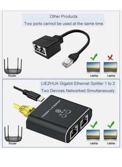 Excefore RJ45 Network Splitter Adapter, Ethernet Cable Splitter, 1 to 3 Internet Splitter 1000Mbps High Speed LAN Network Splitter, 3 Devices Simultaneous Networking, for Cat5/5e/6/7/8  - Image 5