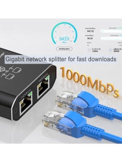Excefore RJ45 Network Splitter Adapter, Ethernet Cable Splitter, 1 to 3 Internet Splitter 1000Mbps High Speed LAN Network Splitter, 3 Devices Simultaneous Networking, for Cat5/5e/6/7/8  - Image 3