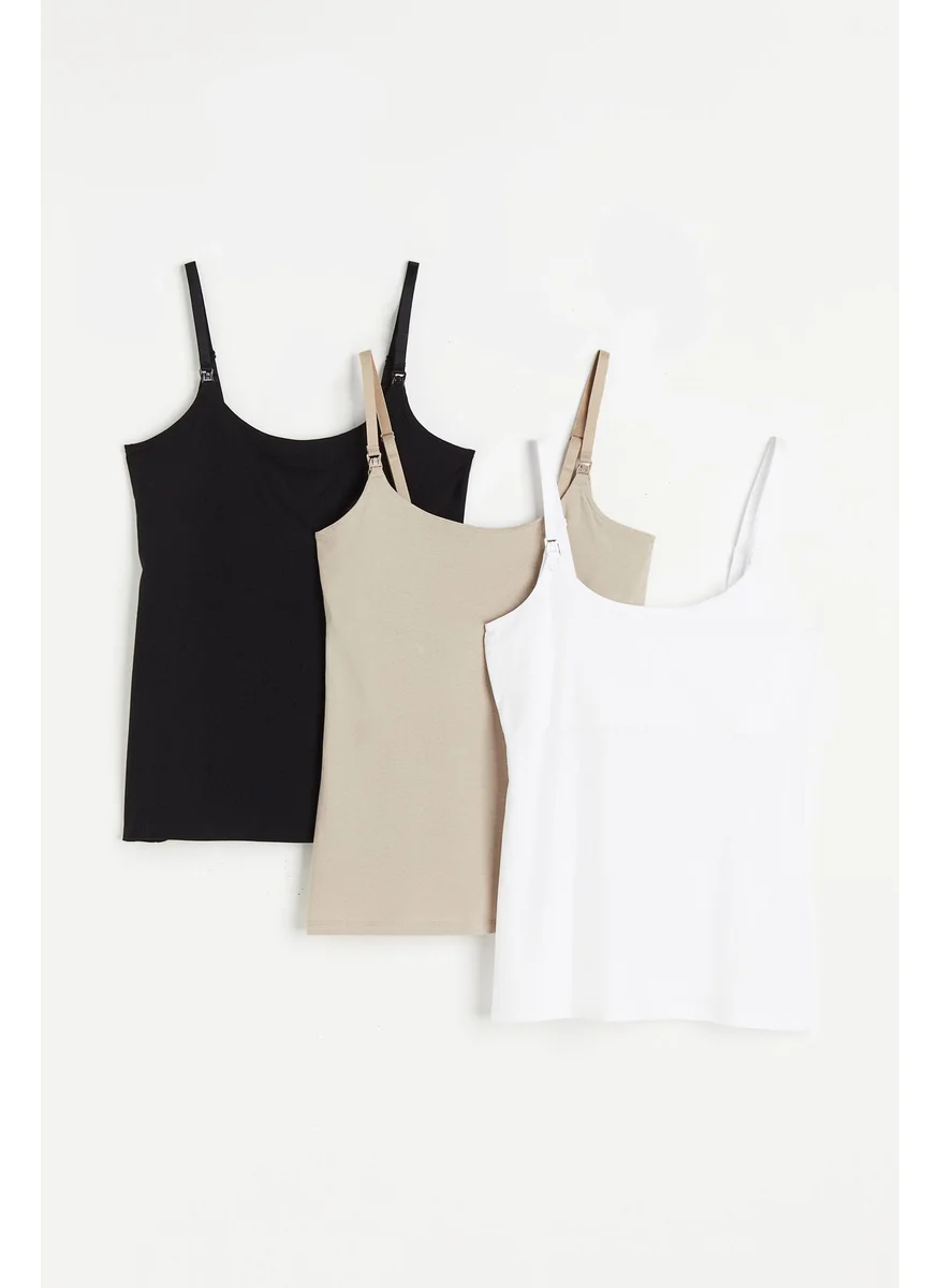 H&M Mama 3-Pack Nursing Vest Tops