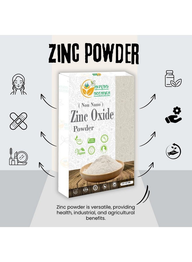 هيربس بوتيانيكا مسحوق أكسيد الزنك من أعشاب بوتانيكا، غير نانوي، درجة دوائية لحماية البشرة، وشفائها، وكريم لعلاج طفح الحفاضات لدى الأطفال، وواقي من الشمس، وعلاج حب الشباب، ومستحضرات تجميل وكريمات منزلية الصنع، 227 جم/8 أونصة - Image 3