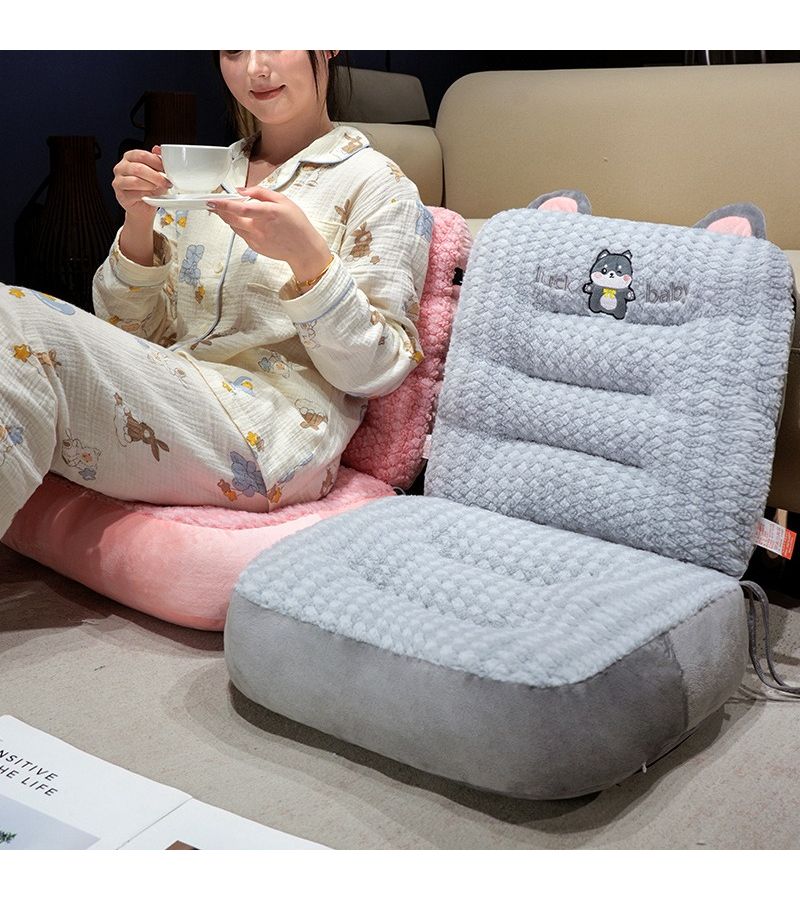 1pc Husky Thickened Detachable Seat Cushion With Lumbar Support And Backrest For Office Chair Balcony Or Bay Window Non Slip Design - Image 1