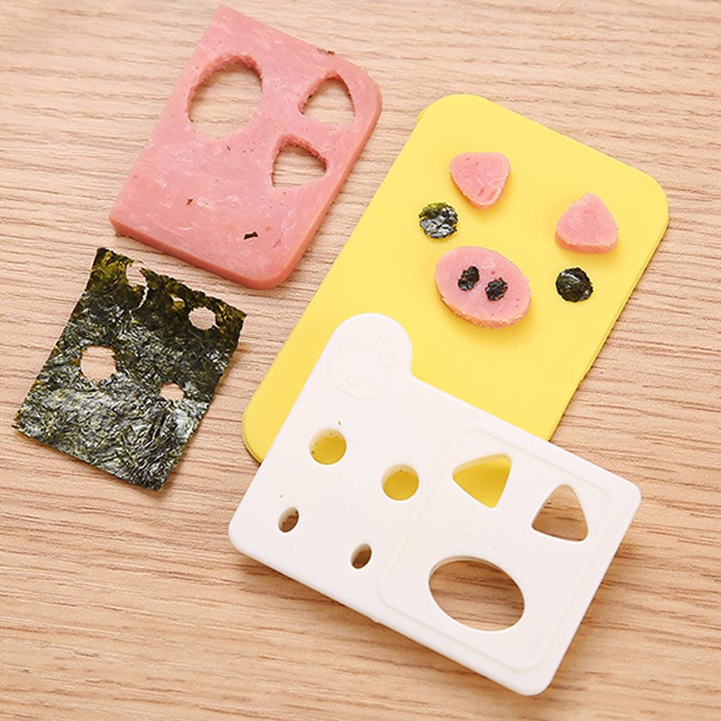 VANVENE Cute Animal Sushi Mold - Rice Ball Shaper with Nori Seaweed Punch Cutter - DIY Kitchen Tools for Kids Bento Accessories - Image 4