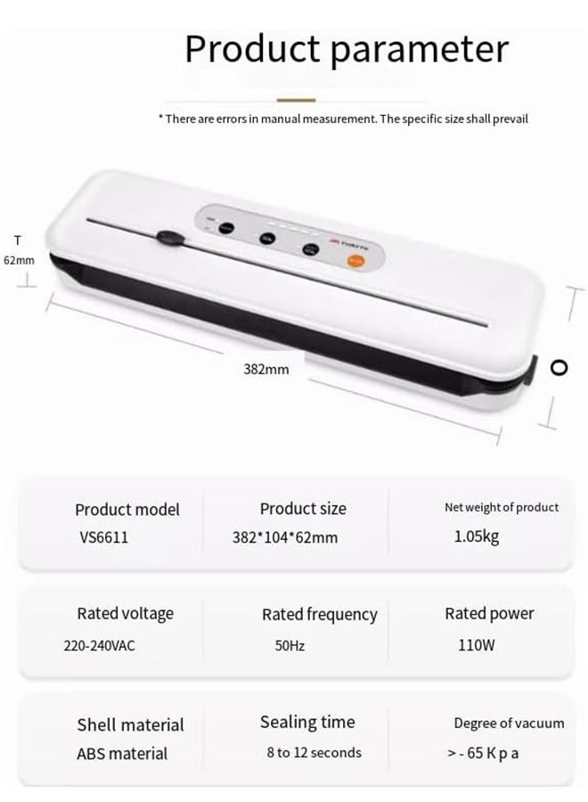 Cool Baby COOLBABY Vacuum Packer Sealing Machine With Sstarter Automatic Vacuum Sstainless Steel Sealing Mmachine For food preservation method dry and wet sealing mode built-in tools  - Image 2