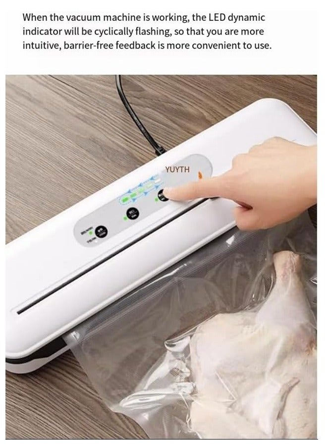 Cool Baby COOLBABY Vacuum Packer Sealing Machine With Sstarter Automatic Vacuum Sstainless Steel Sealing Mmachine For food preservation method dry and wet sealing mode built-in tools  - Image 4