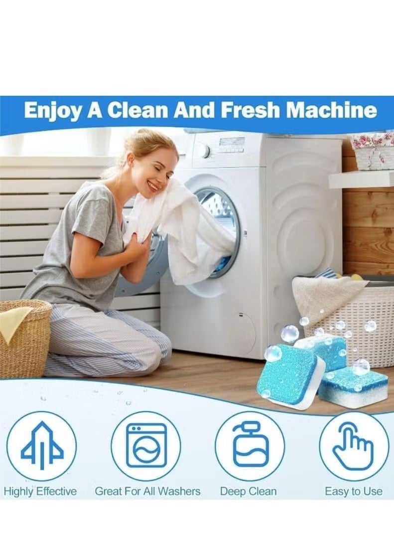 Washing Machine Cleaner Tablets, Deep Clean Front Loader & Top Load Washer, 12 Pcs Professional Grade Washer Machine Cleaner Deodorizer for Removing Build-up - Image 4
