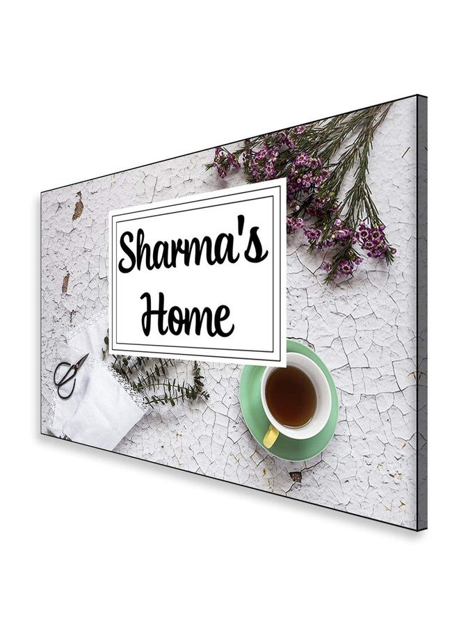 999Store Printed Pink Flowers for Home Name Plate (MDF_12 X7.5 Inches_Multi) - Image 3