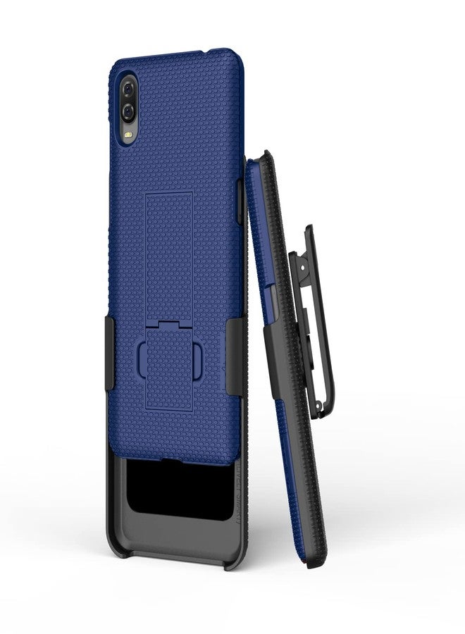 جراب لهاتف Jitterbug Phone Smart3، جراب BELTRON Slim Protective Grip مع مشبك حزام وحامل مدمج لهاتف Lively Smart لكبار السن (أزرق) - Image 5