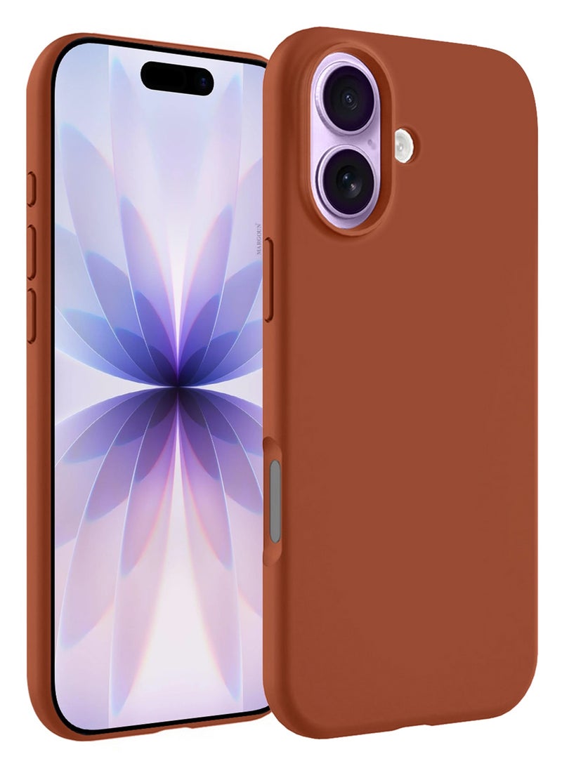 Silicone Protective Phone Case for iPhone 17 - Soft Anti-Scratch Microfiber Lining Ultra Slim Drop Protection Phone Cover - Windsor Brown - Image 2