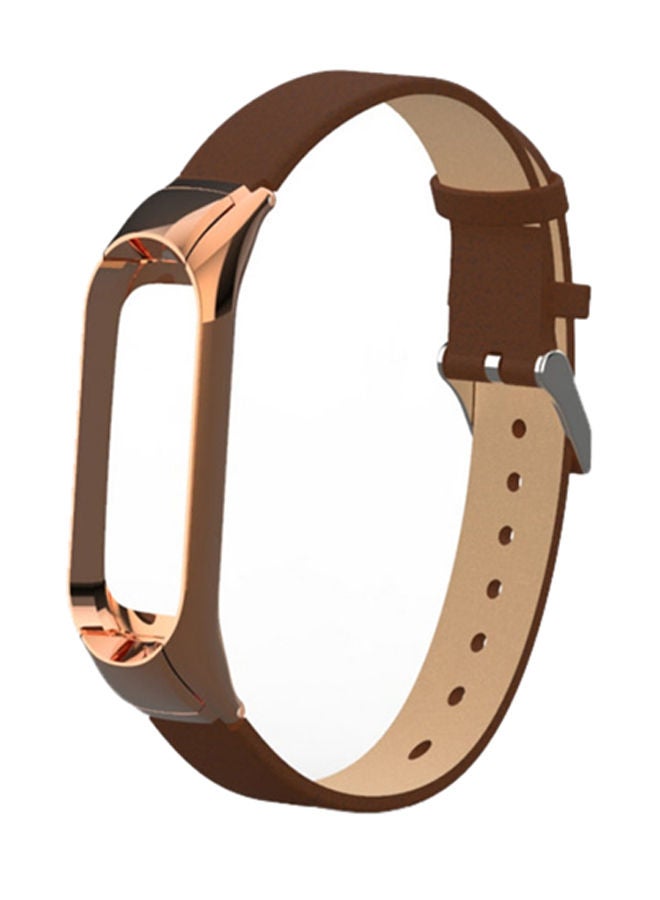 3 Sport Strap PU Bracelet For Xiaomi Mi Band Coffee Brown - Image 1