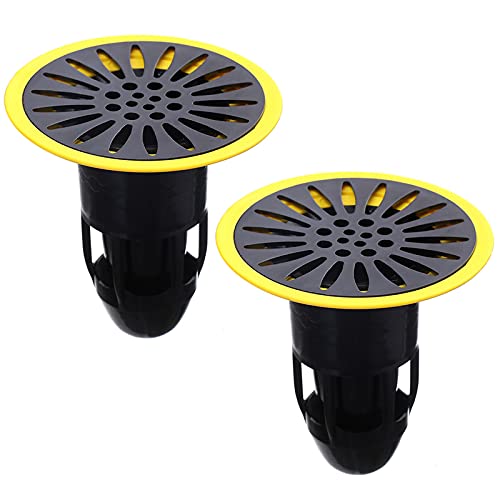 NILSTOREY Shower Floor Drain Backflow Preventer Valve Sewer Core Drainage Insert Drain Plug Hair Catcher Gas Sealer Floor Strainer Trap Seal (Black-2Pack) - Image 1