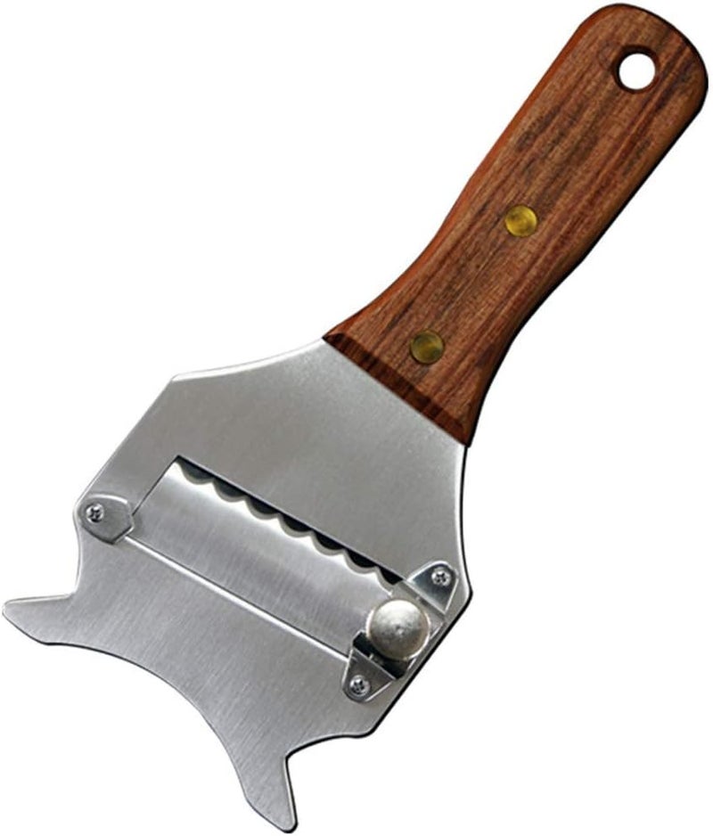 Zikra Premium Multi-functional Stainless Steel Truffle Slicer with Adjustable Butter Shaver & Elegant Wooden Handle for Perfect Truffle & Chocolate Curls - Image 1