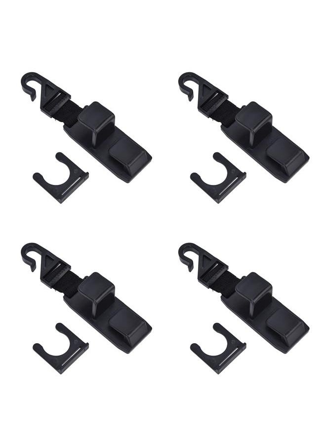 4Pcs Car Headrest Hook ABS Nylon Multifunction High Strength Provides Greater Flexibility Car Headrest Hanger