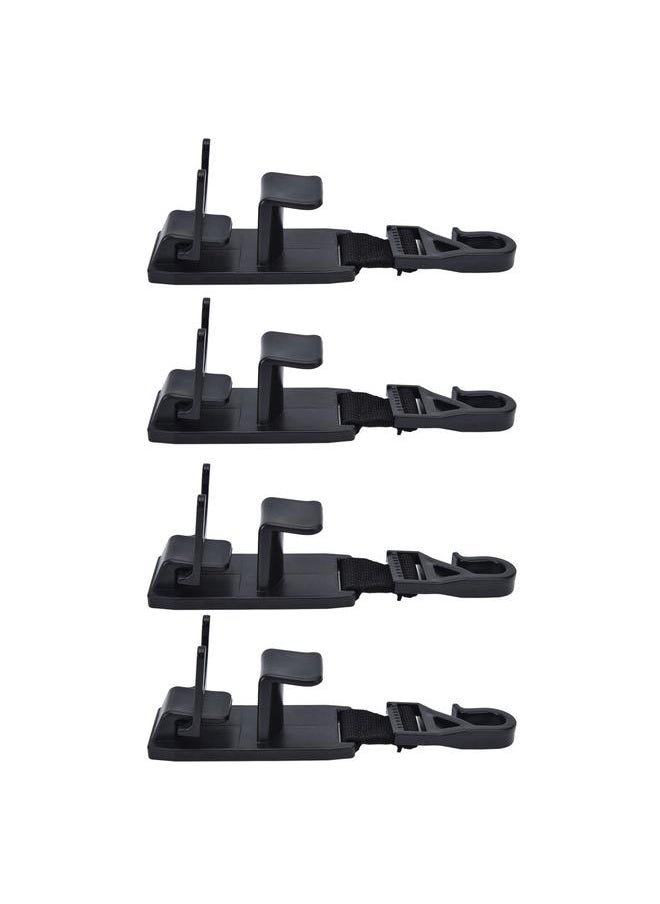 4Pcs Car Headrest Hook ABS Nylon Multifunction High Strength Provides Greater Flexibility Car Headrest Hanger