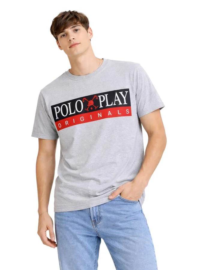 Polo Play Men Graphic Logo Crew Neck T-Shirt