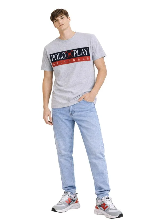 Polo Play Men Graphic Logo Crew Neck T-Shirt