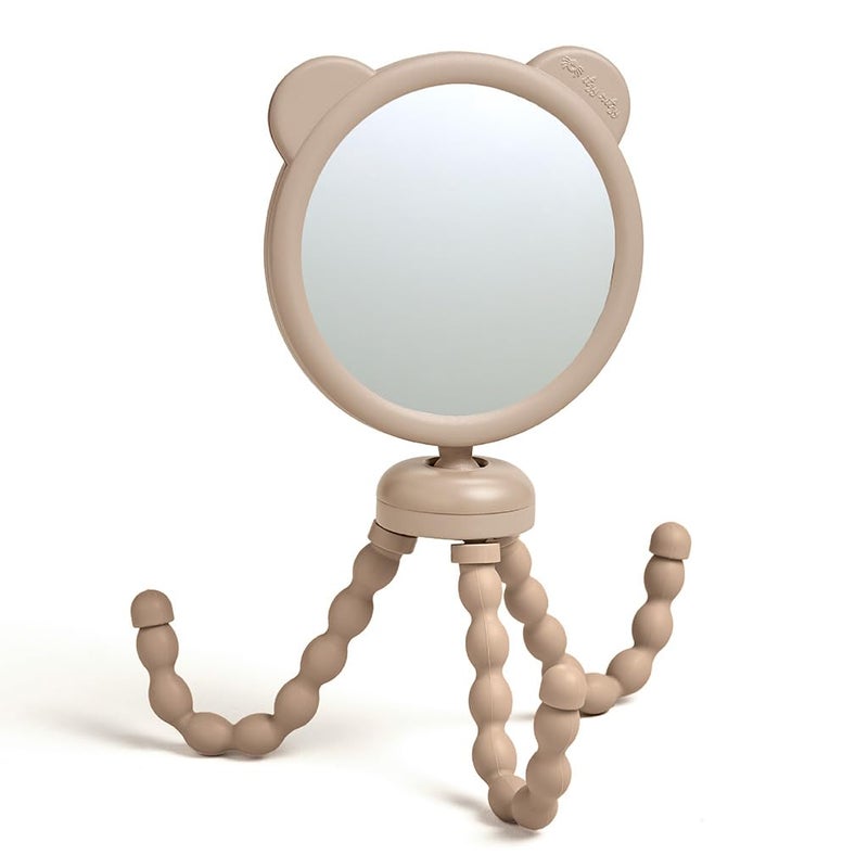 Itzy Ritzy Stroller Accessory - Features 360 Degree Swivel Design, Tilting & Flexible, Easy-Attach Wraparound Legs (Bear) - Stroller Mirror - Image 1