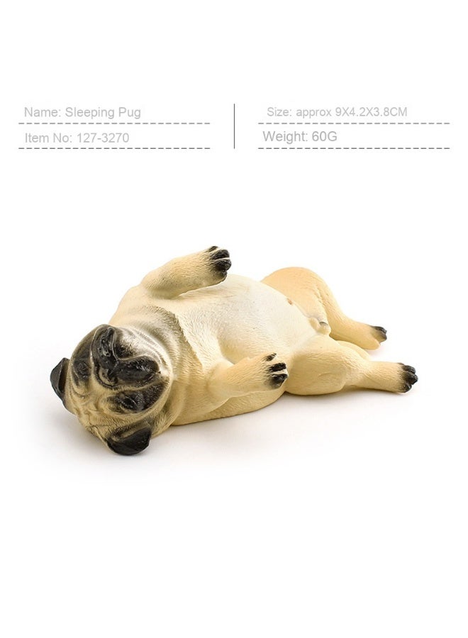 NIBEMINENT Realistic Pug Dog Model - Perfect Choice for Kids' Learning and Decoration