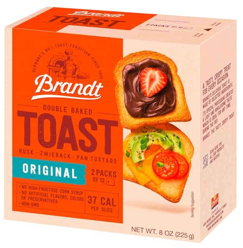 Brandt Zwieback Rusk | Sweetened Crispy Bread | Perfect for Teething Children | Enjoy With Sweet or Savory toppings | 8 oz - Image 1