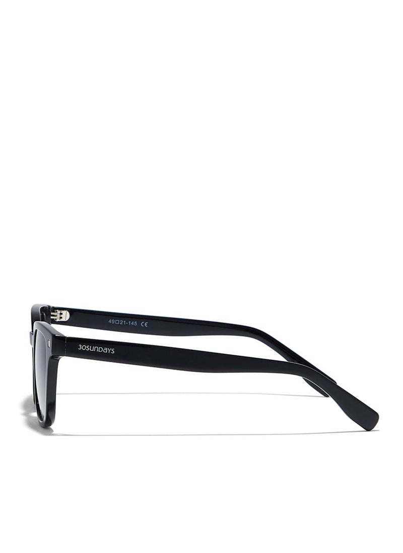30Sundays 30Sundays MOD SQUAD Wquare's Sunglasses, Black  - Image 3