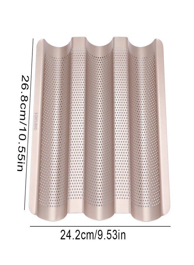 Ciglow 10inch French Bread Pan Baguette Baking Tray Perforated 3-slot Non Stick Carbon Steel - Image 5