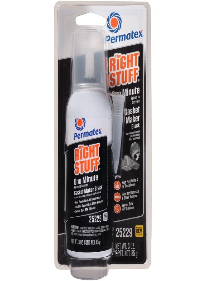 Permatex 25229 The Right Stuff 1 Minute Black Gasket Maker, 3 oz. - Image 1