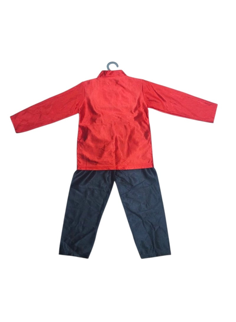 Chinese Boy Costume – Pants, T-Shirt & Cap – Size S for Ages 2 to 4 Years - Image 4